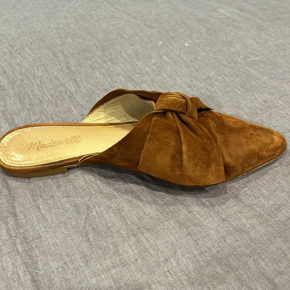 Madewell Remi Suede Bow Mule - rust - Picture 10 of 16